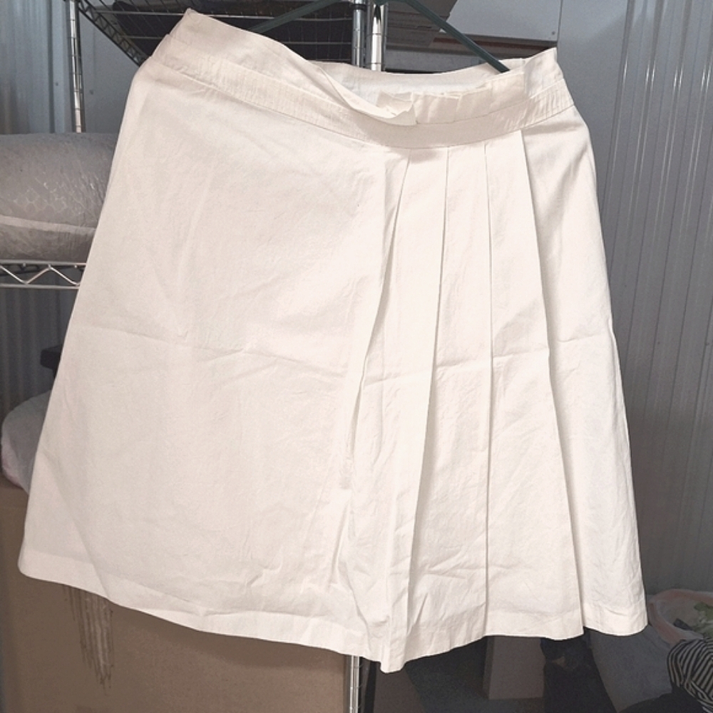 INCOTEX | White Pleated Skirt